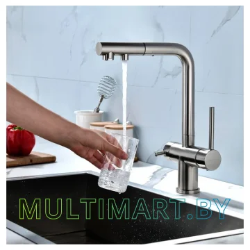Смеситель Paulmark Serpentine Se213222-NI (никель) картинка 5